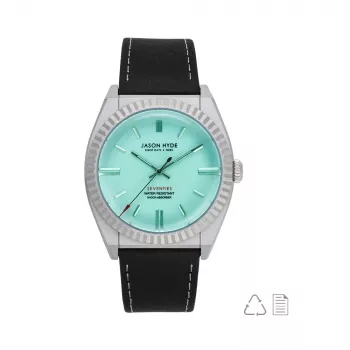 JASON HYDE JH10015 unisex-kello 40 mm musta kellotaulu musta kangasranneke