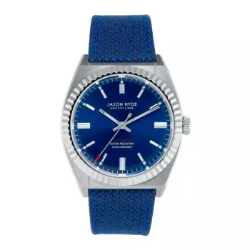 JASON HYDE MAN JH10030 40 mm kvartsikello musta kellotaulu musta kangasranneke