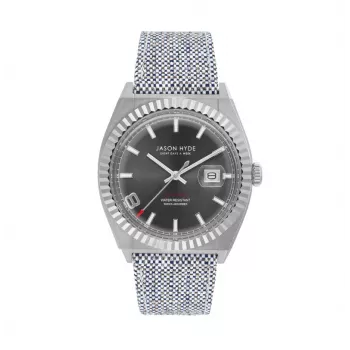 JASON HYDE MAN JH30001 40 mm kvartsikello musta kellotaulu musta kangasranneke