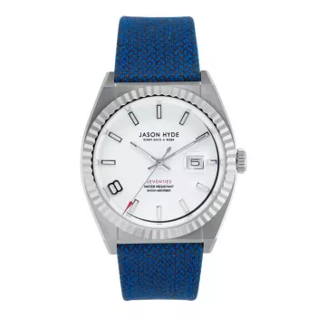 Jason Hyde miesten JH30010 kvartsi analoginen kello 40 mm musta kellotaulu nahkaranneke