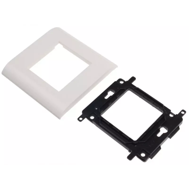 JAVEL yksittäinen kantokehys 2 M45-moduulille, 1M, 45x45, valkoinen