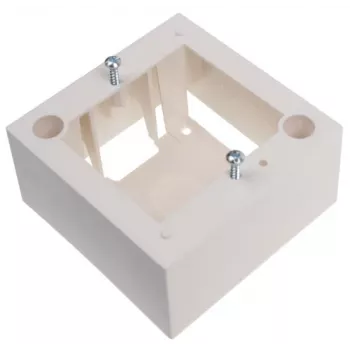 JAVEL pinta-asennettava yksikkörasia 2 moduulille M45, 1M, 45x45, valkoinen