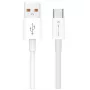 Jellico B1 Durable-Soft yleisliitäntäinen USB–USB-C data- ja Fast-PD-20W-latauskaapeli 1 m valkoinen