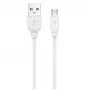 Jellico B15 Durable-Soft universaali Micro USB - USB data- & Fast 3.1A -latauskaapeli 1 m valkoinen