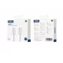 Jellico IP15 Woven Cotton iPhone 15 / 16 USB-C - USB-C data- ja Fast-PD-60W-latauskaapeli 1m valkoinen
