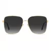 JIMMY CHOO HESTER-S-2M2 naisten aurinkolasit - musta kehys, harmaa liukuvärilinssi, 59 mm