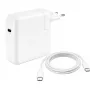 JLC 96W USB-C virtalähde 2m USB-C-kaapelilla, USB PD 3.0, UK-pistoke, valkoinen (Bulk)