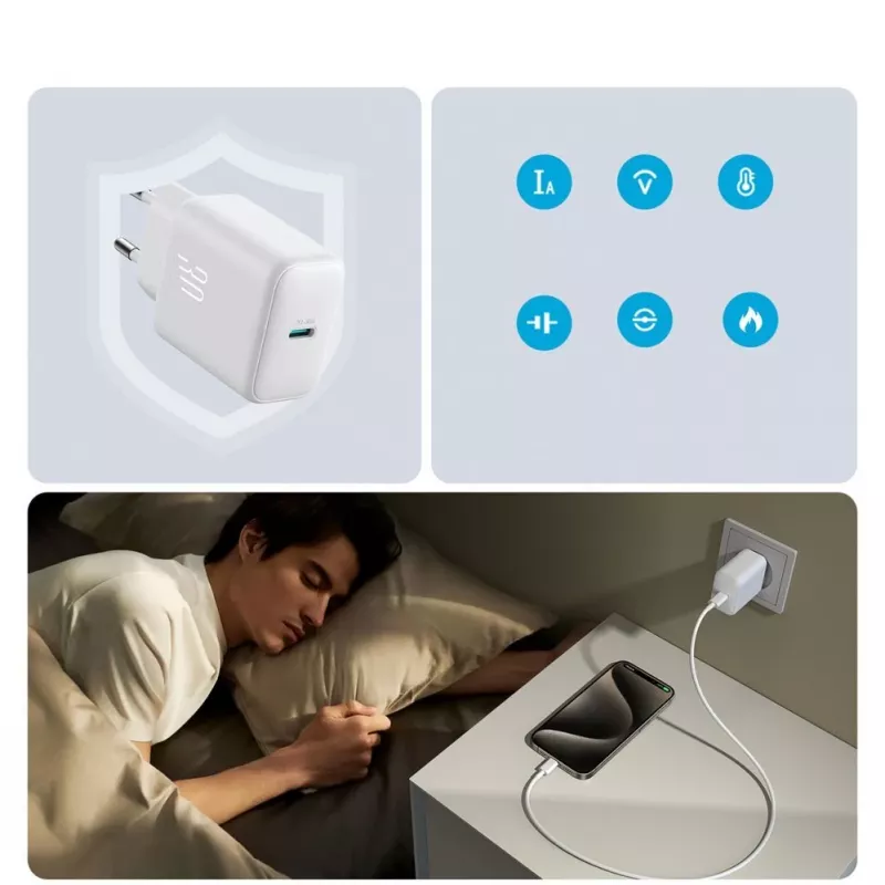 JOYROOM 10000mAh 22,5W USB-C varavirtalähde integroidulla kaapelilla