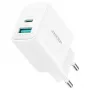Joyroom 20W kaksiporttinen (USB-A + USB-C) -laturi EU-pistoke valkoinen