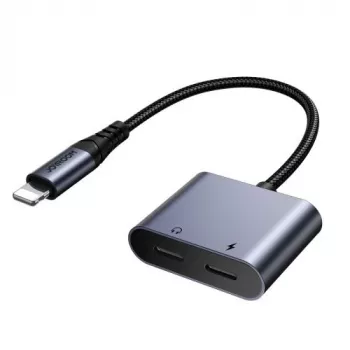 Joyroom adapteri DAC 2-in-1 Lightning - Lightning/Lightning, 60W, 0,12m, musta (JR-SY-L02)