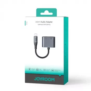 Joyroom adapteri DAC 2-in-1 Lightning - Lightning/Lightning, 60W, 0,12m, musta (JR-SY-L02)