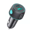 Joyroom autolaturi U+C, QC 3.0, PD, 60W, RGB, musta (JR-CCN01)