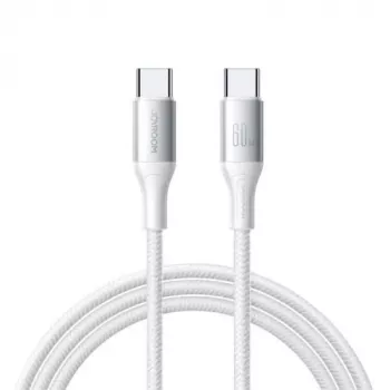 JOYROOM Flash Series USB-C - USB-C kaapeli A28, 60W, 480 Mbps, 2m, valkoinen (S-A28-CCW2)