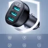 Joyroom JR-CCD03 autolaturi digitaalinäytöllä, 3x USB-A, 17W, 3,4A, musta