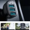 Joyroom JR-CCD03 autolaturi digitaalinäytöllä, 3x USB-A, 17W, 3,4A, musta