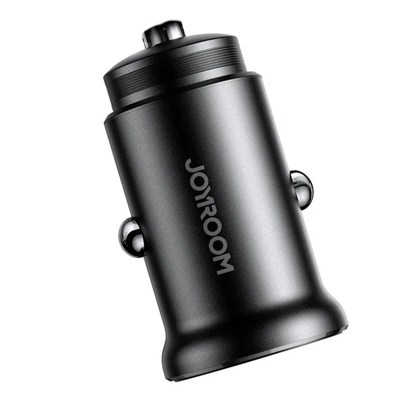 Joyroom JR-CCN05 mini-autolaturi 30W USB-A USB-C musta
