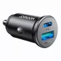 Joyroom JR-CCN05 mini-autolaturi 30W USB-A USB-C musta