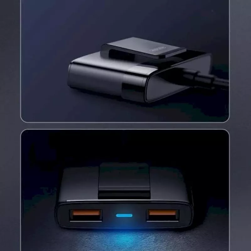 Joyroom JR-CL03 5-in-1 autolaturi, 31W, 5 USB-A-liitäntää, musta