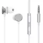 Joyroom Wired Series JR-EW03 in-ear-kuulokkeet kaukosäätimellä ja mikrofonilla, 3,5 mm liitin, hopea