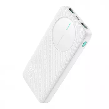 Joyroom JR-PBF12 varavirtalähde 10000mAh 2.4A Dual USB-A USB-C valkoinen