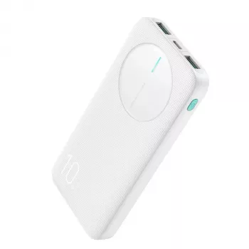 Joyroom JR-PBF12 varavirtalähde 10000mAh 2.4A Dual USB-A USB-C valkoinen