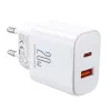 JOYROOM JR-TCF05 Flash 20W USB-C PD -laturi USB-C–Lightning-kaapelilla 1m valkoinen
