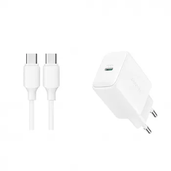 JOYROOM JR-TCF20 20W USB-C-laturi ja USB-C–USB-C-kaapeli (1 m)