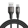 Joyroom Light-Speed-sarja USB-A - USB-C kaapeli, 100W, 1,2m, musta (S-A25)