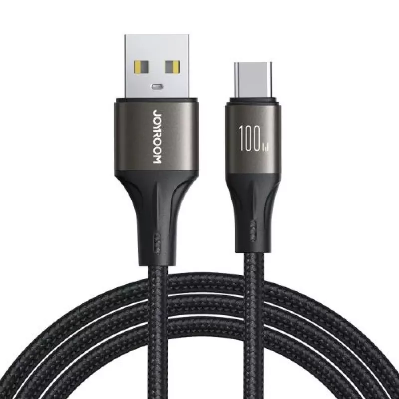 Joyroom Light-Speed-sarja USB-A - USB-C kaapeli, 100W, 1,2m, musta (S-A25)