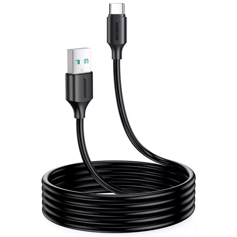 JOYROOM S-UC027A9 USB-A - USB-C -kaapeli 2M musta 3A pikalataus ja tietojen synkronointi