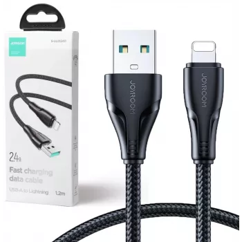 JOYROOM S-UL012A11 USB-A Lightning -punottu kaapeli 1,2 m musta