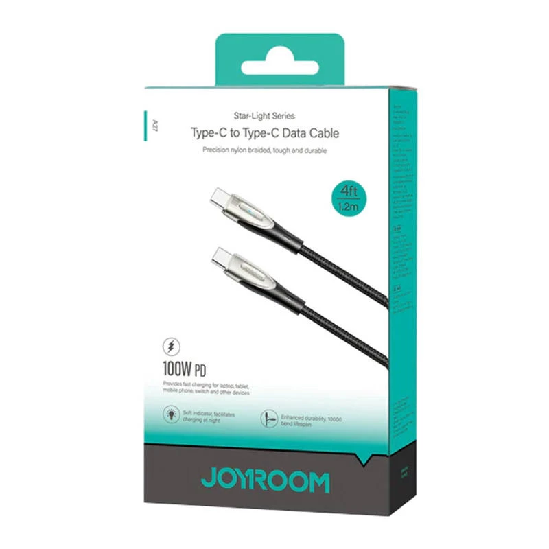 JOYROOM Star-Light USB-C USB-C -kaapeli SA27-CC5 1,2m musta 100W