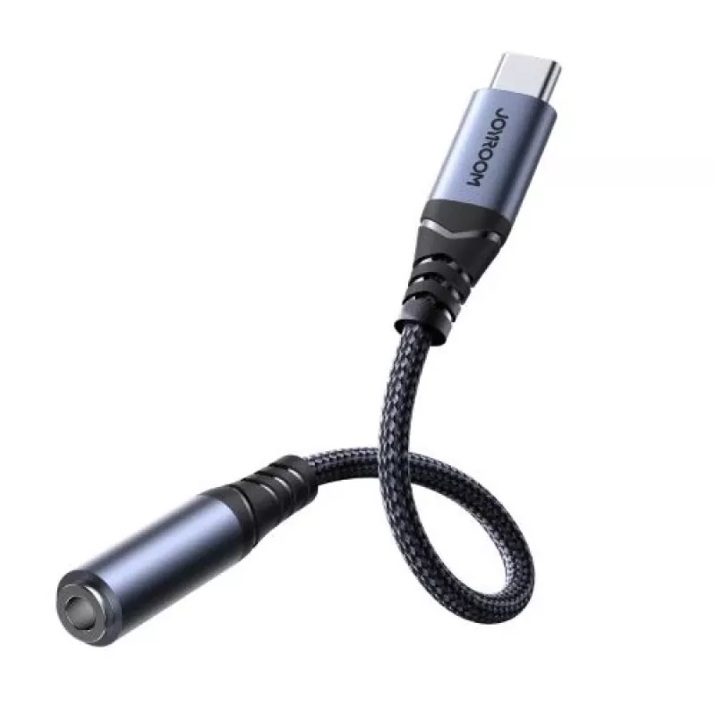 Joyroom SY-C01 USB-C–3,5 mm -äänisovitin 60-W-PD-lataustoiminnolla, 0,14 m, musta