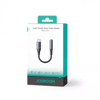 Joyroom SY-C01 USB-C–3,5 mm -äänisovitin 60-W-PD-lataustoiminnolla, 0,14 m, musta