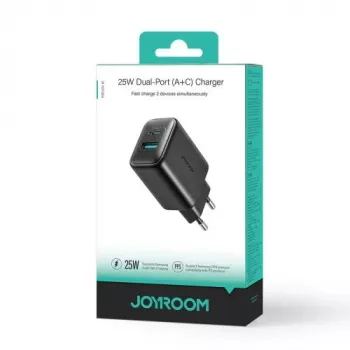 Joyroom matkalaturi C+U PD 25W SFC PPS musta (JR-TCF13-BLK)