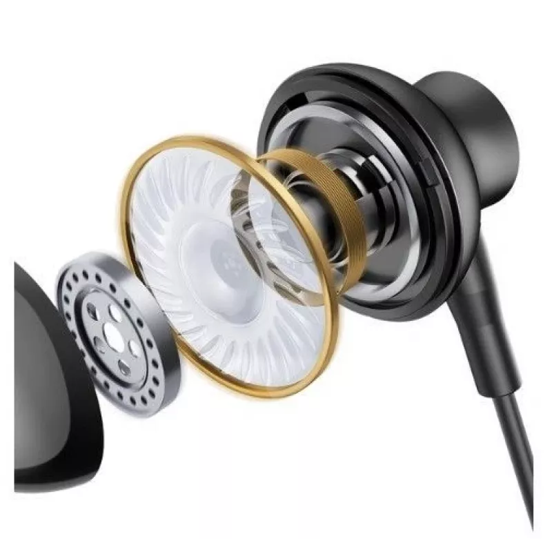 Joyroom TYPE-C Series JR-EC07 USB-C in-ear-kuulokkeet metalli musta