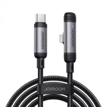 JOYROOM Type-C Lightning-kaapeli EnjoyX Series 90° A56, 30W, 480Mbps, 1,2m, musta (S-A56)