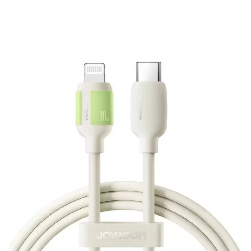 Joyroom Type-C - Lightning Fluorescent Series -kaapeli A53, 30W, 2m, beige (S-A53)