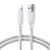 Joyroom USB-A - Lightning -kaapeli Multi-Color-sarja A14, 480 Mbps, 3A, 1,2 m, valkoinen (SA34-AL3)