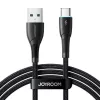 JOYROOM USB-A - USB-C -kaapeli Starry Series, 480 Mbps, 3A, 1 m, musta (SA32-AC3)
