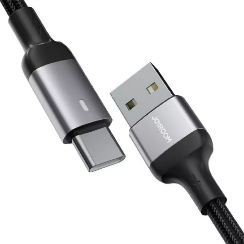 JOYROOM USB-A - USB-C datakaapeli, 3A, 1,2m, musta (S-UC027A10)