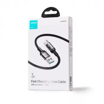 JOYROOM USB-A - USB-C datakaapeli, 3A, 1,2m, musta (S-UC027A10)