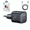 Joyroom USB-C 20W PD mini laturi USB-C - Lightning -kaapelilla - musta