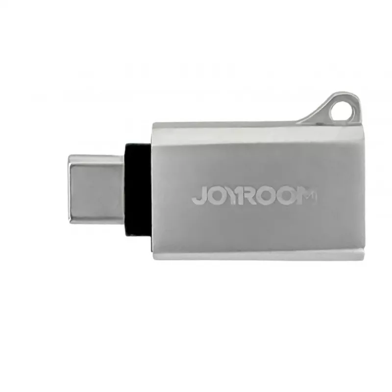 Joyroom USB-C -pistoke USB-A -liitäntään -adapteri Mini S-H151 hopea