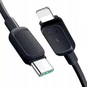 JOYROOM USB-C - Lightning -kaapeli Multi-Color-sarja A14, 20W, 480 Mbps, 1,2 m, musta (S-CL020A111B)