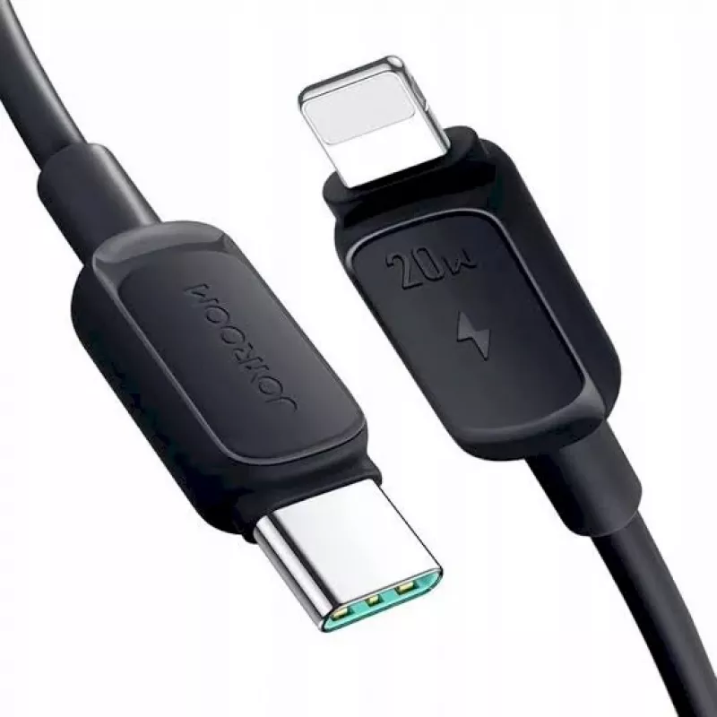 JOYROOM USB-C - Lightning -kaapeli Multi-Color-sarja A14, 20W, 480 Mbps, 1,2 m, musta (S-CL020A111B)