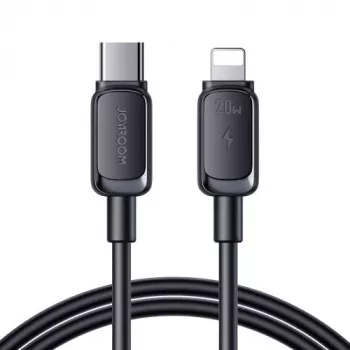 JOYROOM USB-C - Lightning -kaapeli Multi-Color-sarja A14, 20W, 480 Mbps, 1,2 m, musta (S-CL020A111B)
