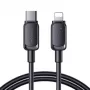 JOYROOM USB-C - Lightning -kaapeli Multi-Color-sarja A14, 20W, 480 Mbps, 1,2 m, musta (S-CL020A111B)