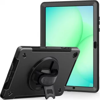 JT Berlin Rugged Kickstand & Handstrap -kotelo Samsung Galaxy Tab A11+ 2025 musta Bulk 30023