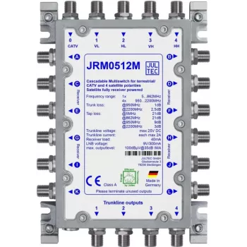 JULTEC JRM0512M 12-kertainen SAT/IF monikytkin terrestrisellä sisääntulolla